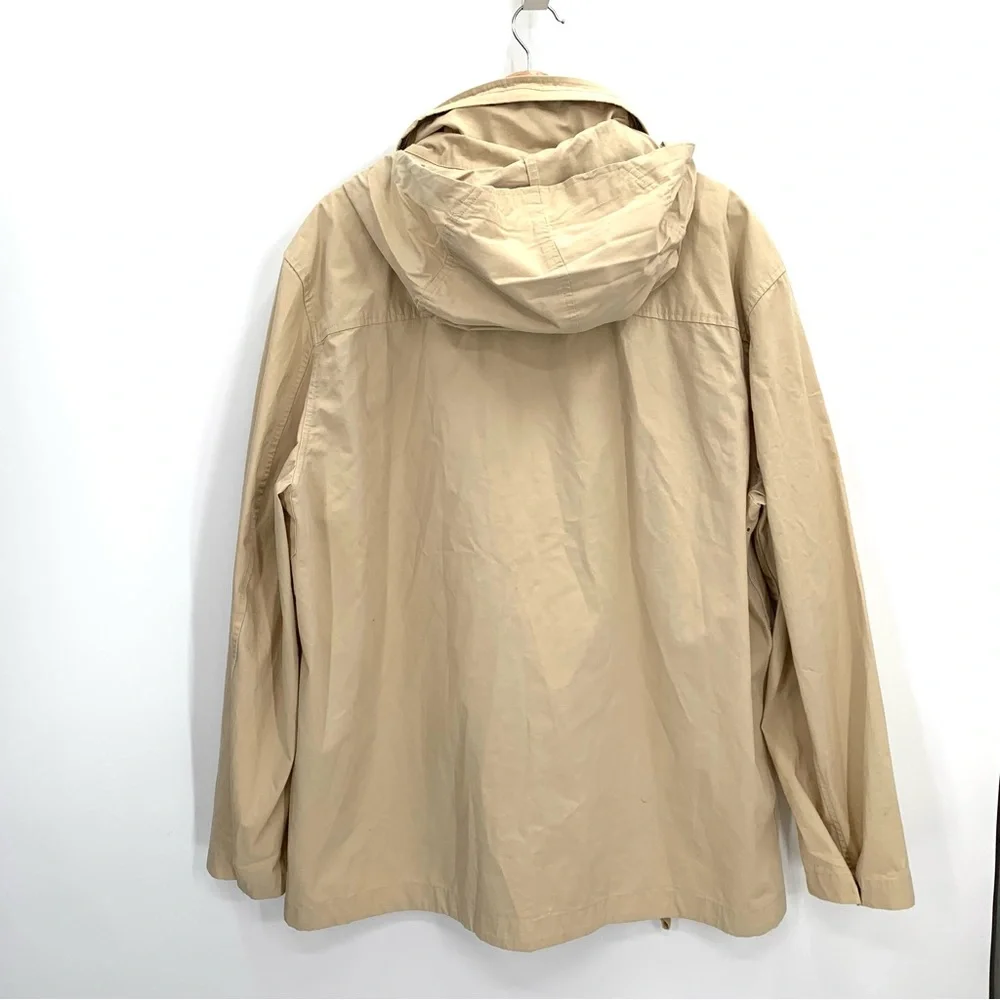 Banana Republic Men’s Jacket Y2K Front Zip Medium Weight w/ Zip Up Hood Large